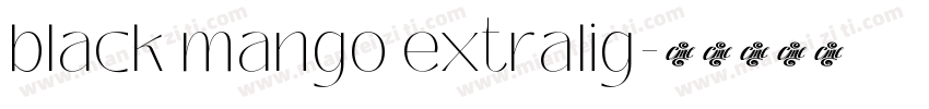 black mango extralig字体转换